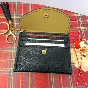Small Black  Wallet with Key Change Holder & Beautiful Tassel
